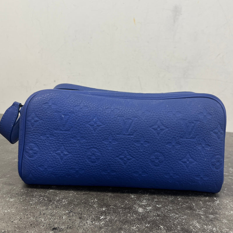 Men's Taurillon MonogramDopp Kit Toiletry Bag Blue