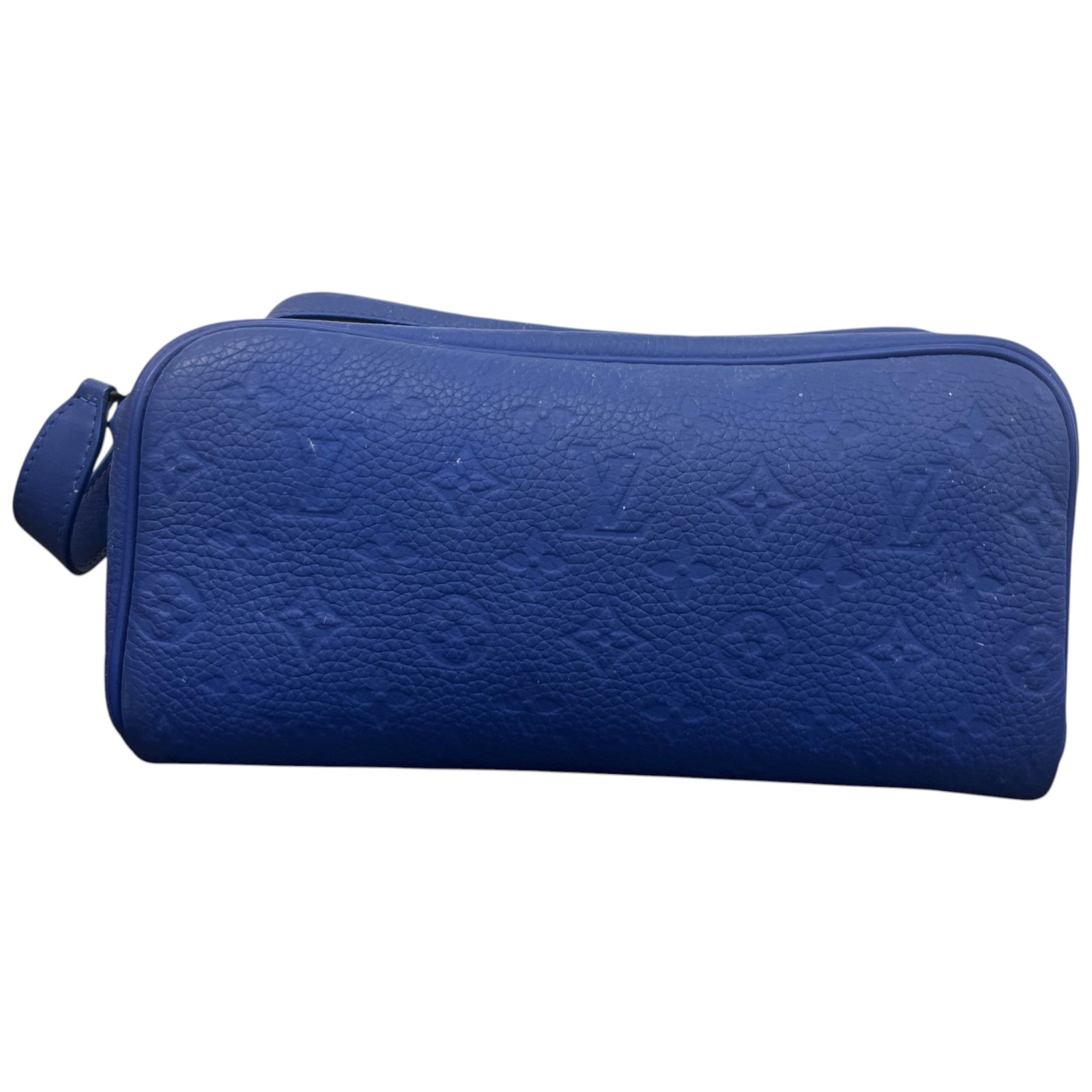 Men's Taurillon MonogramDopp Kit Toiletry Bag Blue - Photo 1
