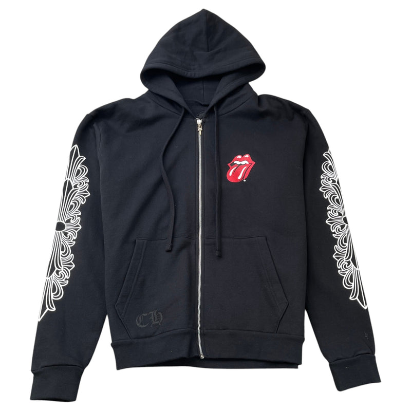 Men's X Rolling Stones Graphic Print Hoodie Black Size M