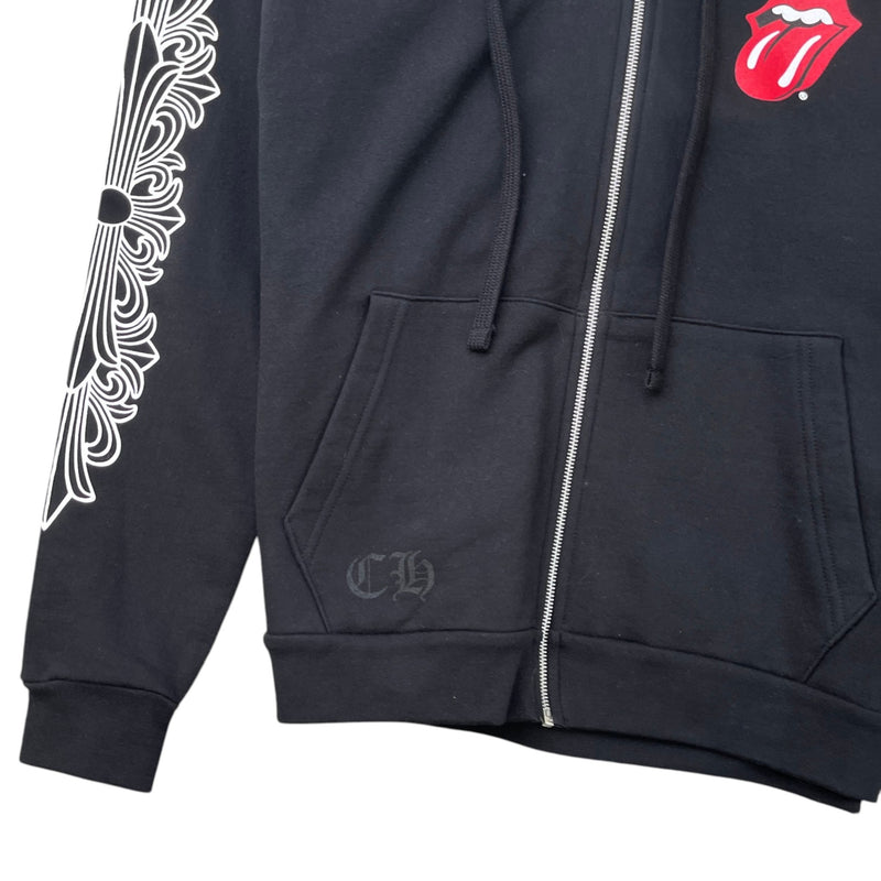 Men's X Rolling Stones Graphic Print Hoodie Black Size M