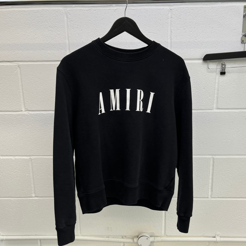 Men's Logo Print Sweatshirt Black Size S