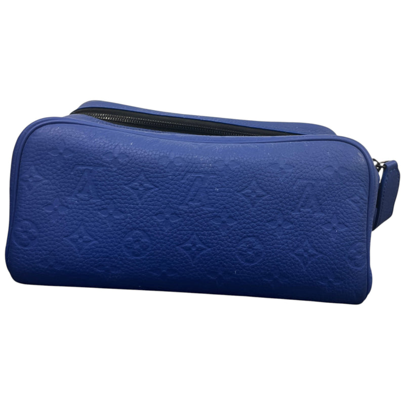 Men's Taurillon MonogramDopp Kit Toiletry Bag Blue