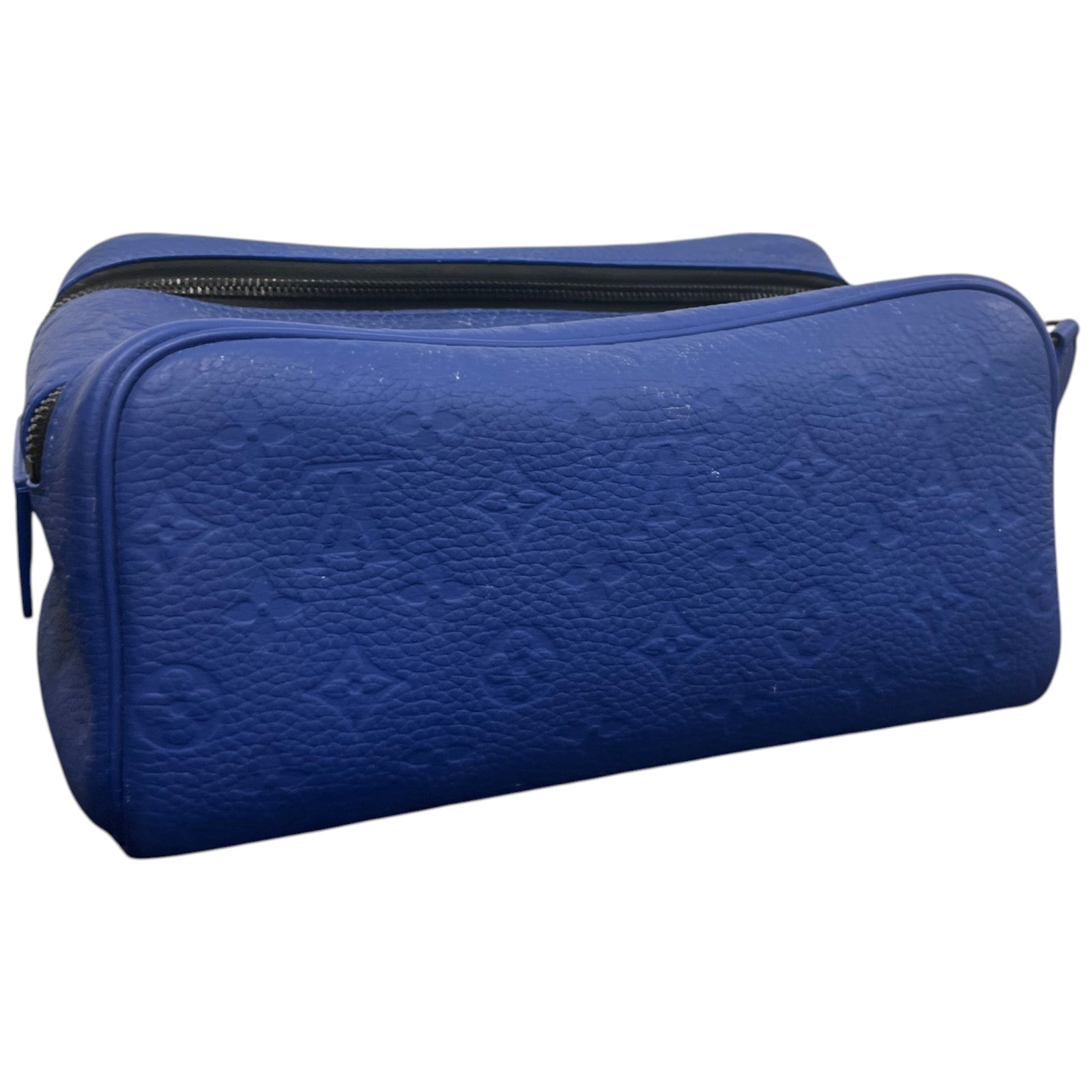 Men's Taurillon MonogramDopp Kit Toiletry Bag Blue - Photo 7