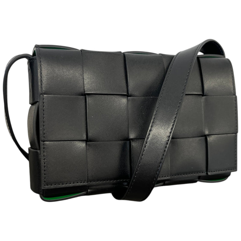 Women's Intreccio Woven Cassette Bag Black