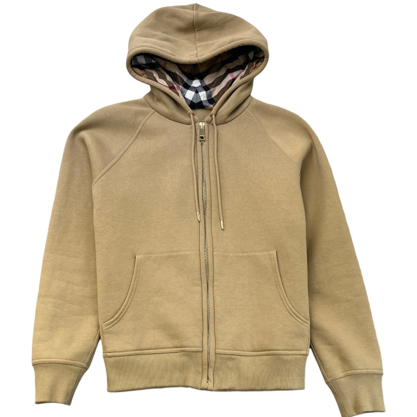Women's Nova Check Hoodie Beige Size XL - Photo 1