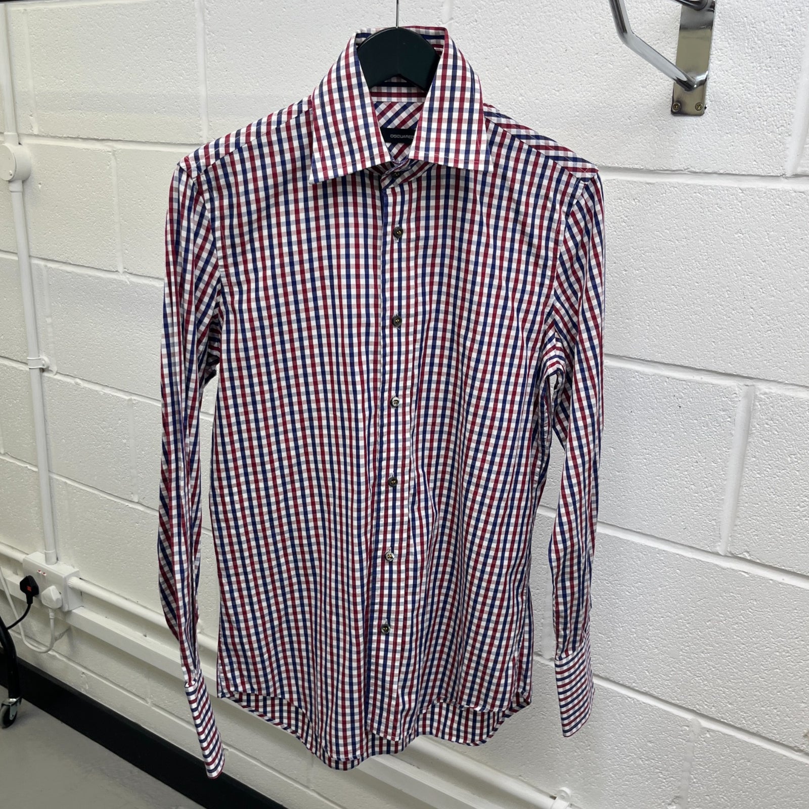 Men's Checkered Shirt Navy Size IT 48 / UK M - Photo 9