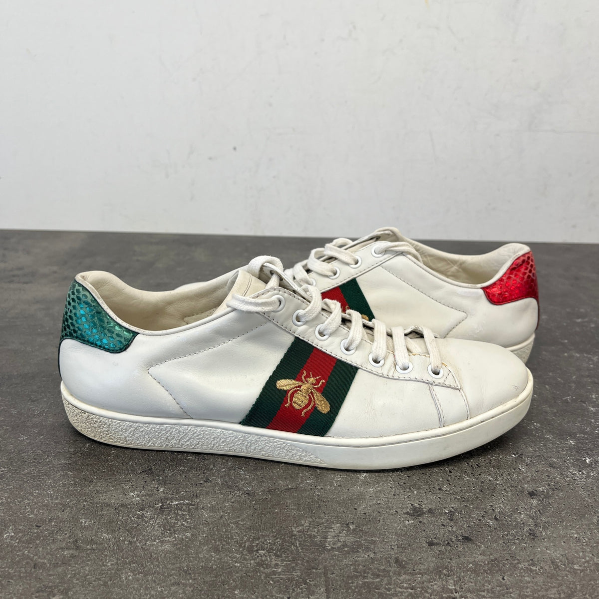 Men's Ace Embroidered Bee Low Trainers White Size UK 5 / EU 39 - Photo 10
