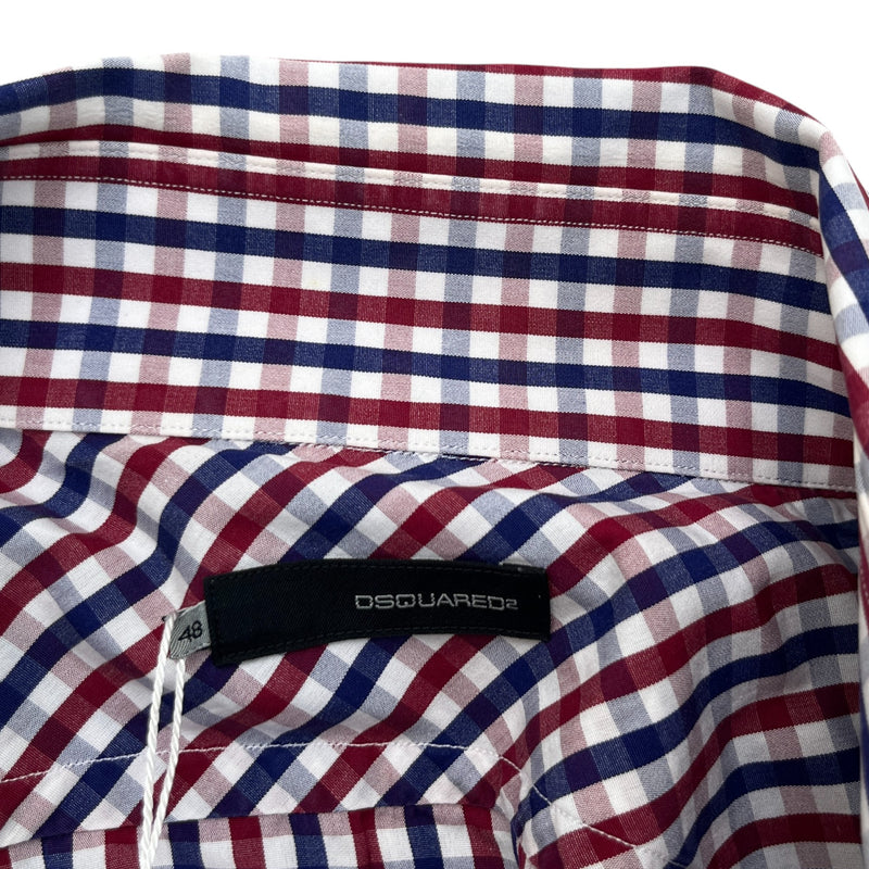 Men's Checkered Shirt Navy Size IT 48 / UK M