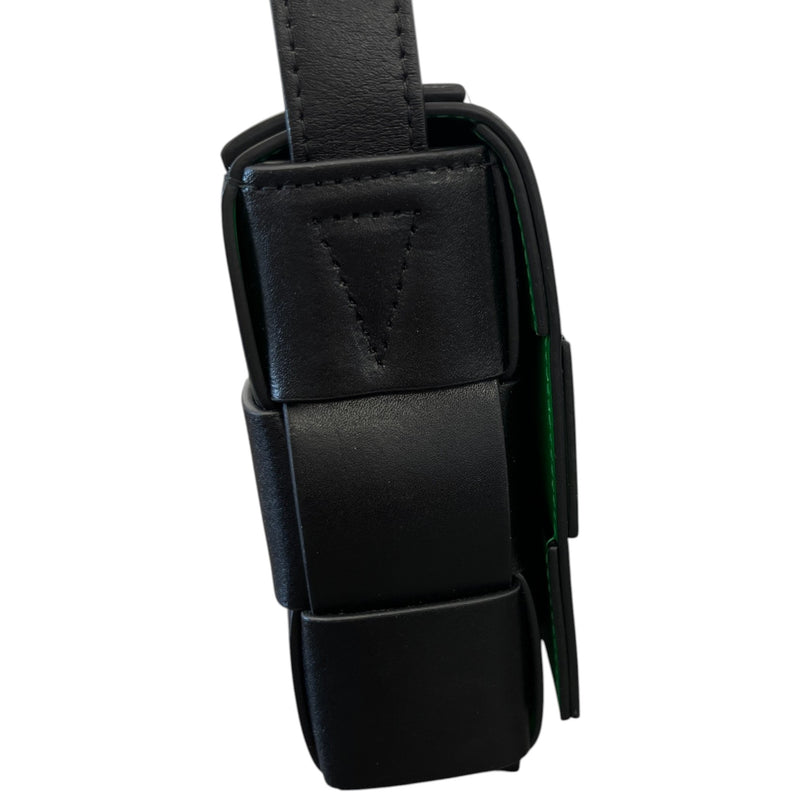 Women's Intreccio Woven Cassette Bag Black