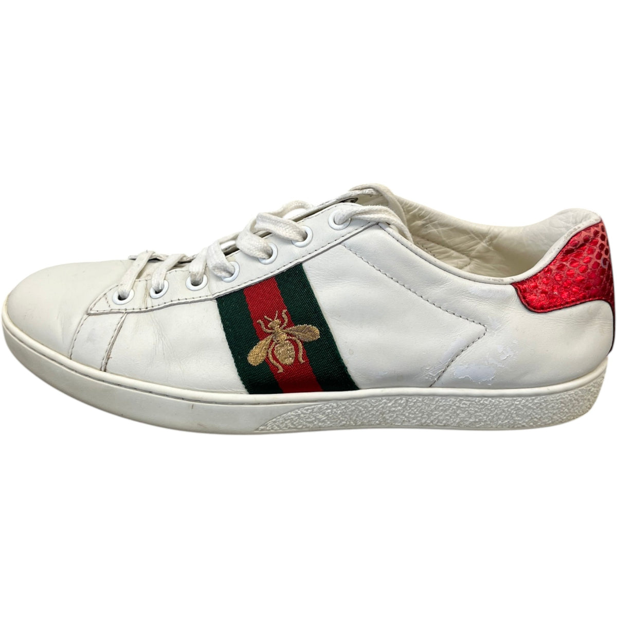 Men's Ace Embroidered Bee Low Trainers White Size UK 5 / EU 39 - Photo 5