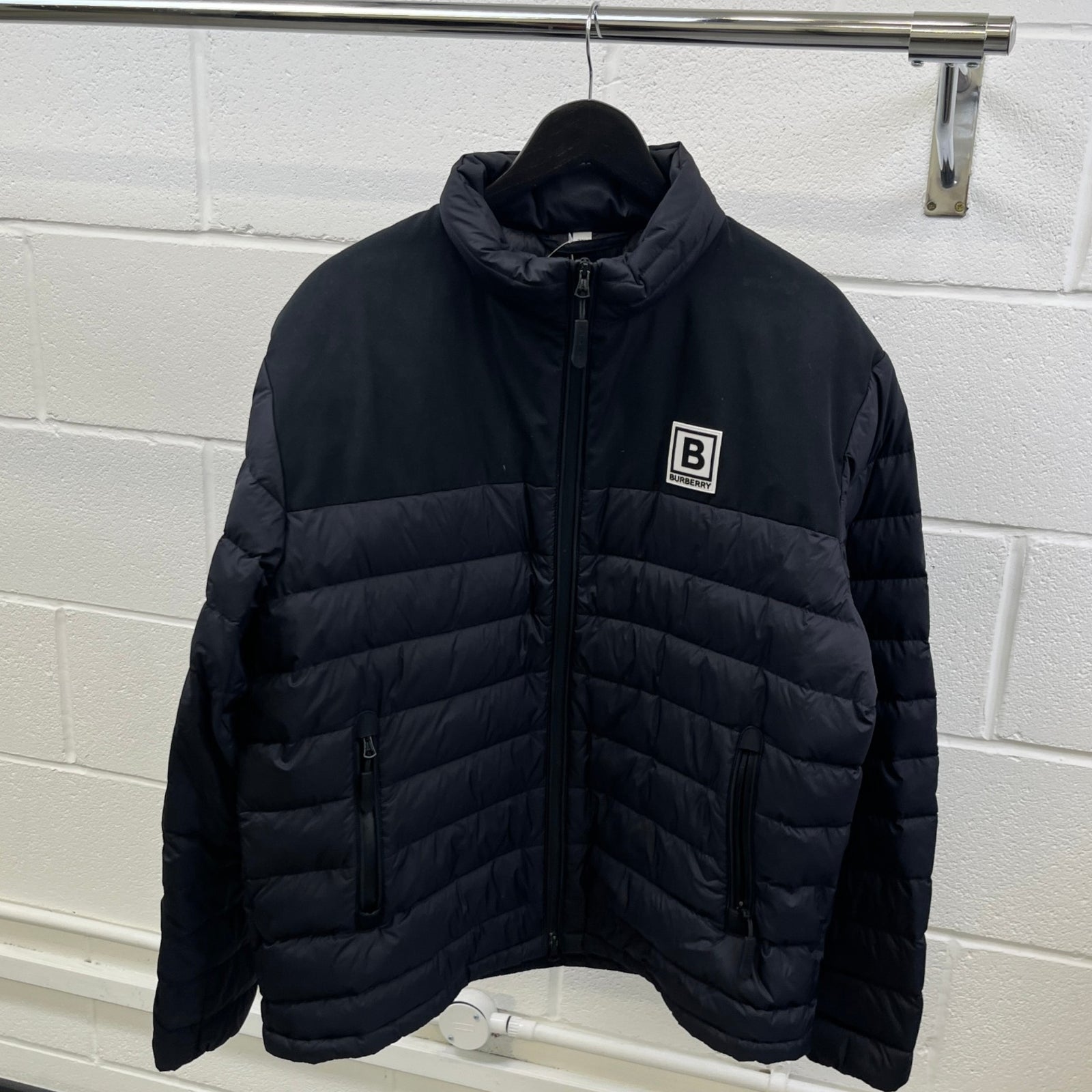 Men's Equestrian Knight Design Down Jacket Black Size XXL - Photo 8