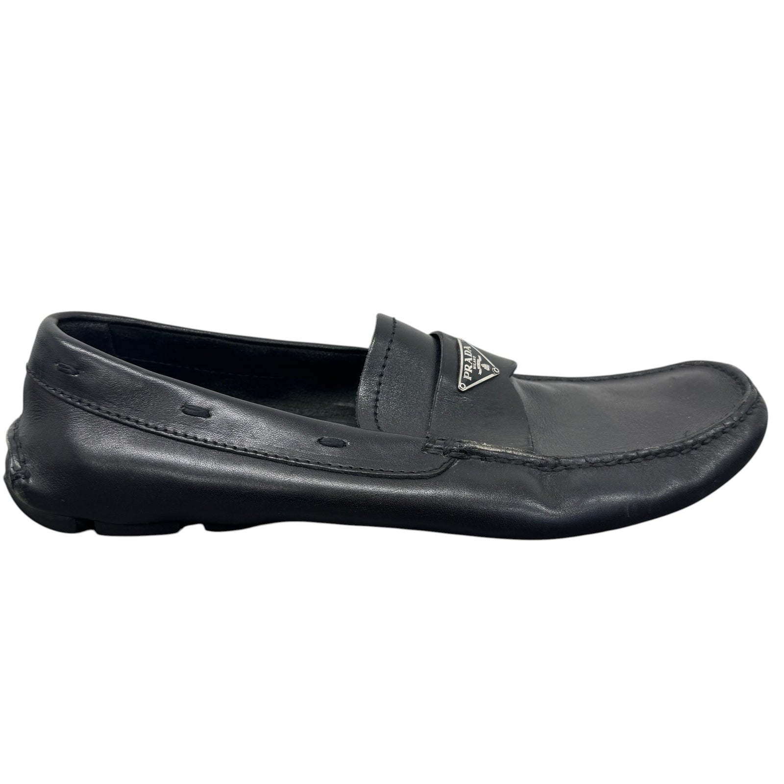 Men's Plaque Logo Loafers Black Size EU 42 / UK 8 - Photo 1