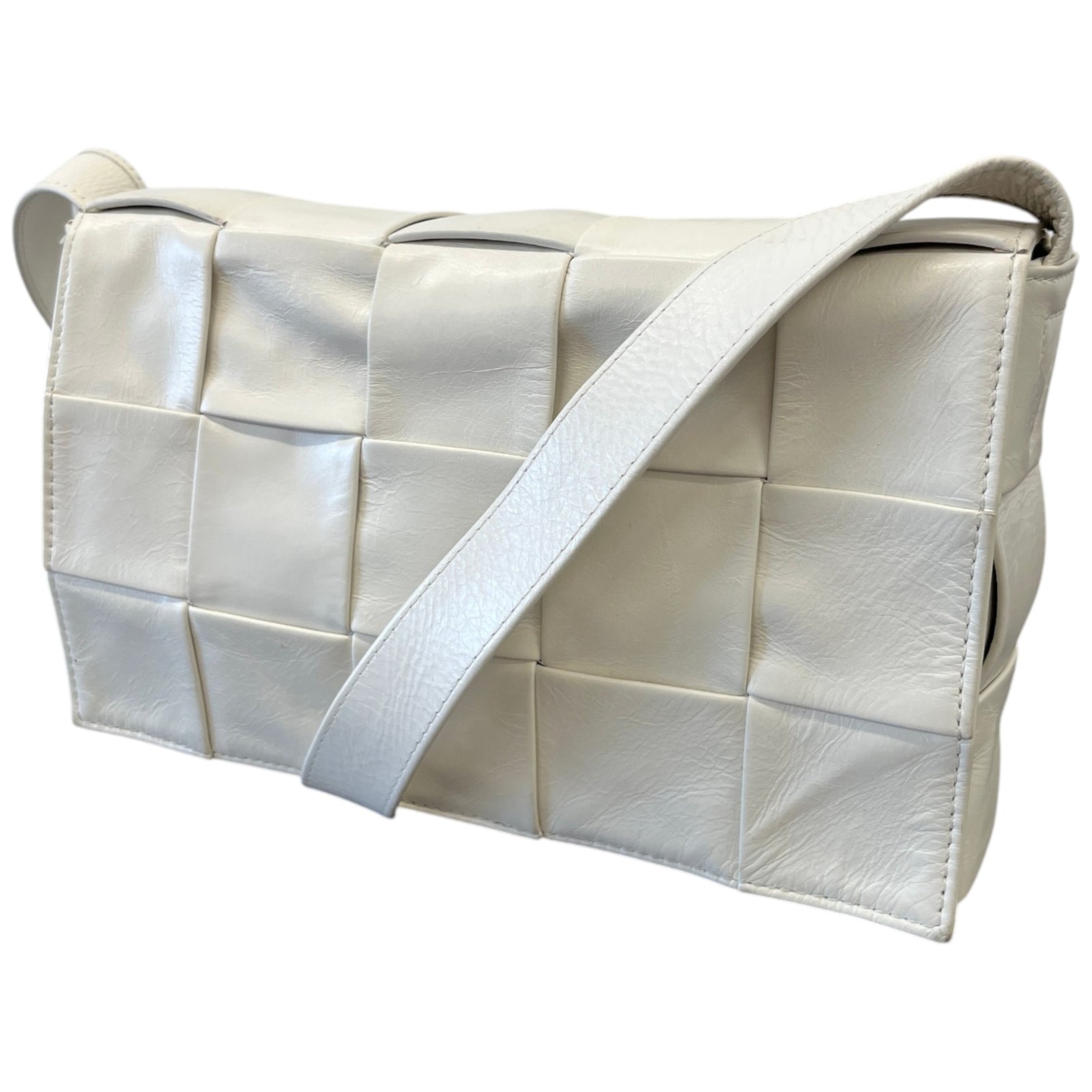 Women's Intrecciato Woven Cassette Bag White - Photo 5