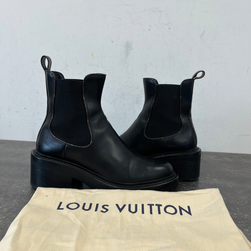 Women's LV Beaubourg Chelsea Boots Brown Size UK 6 / EU 39