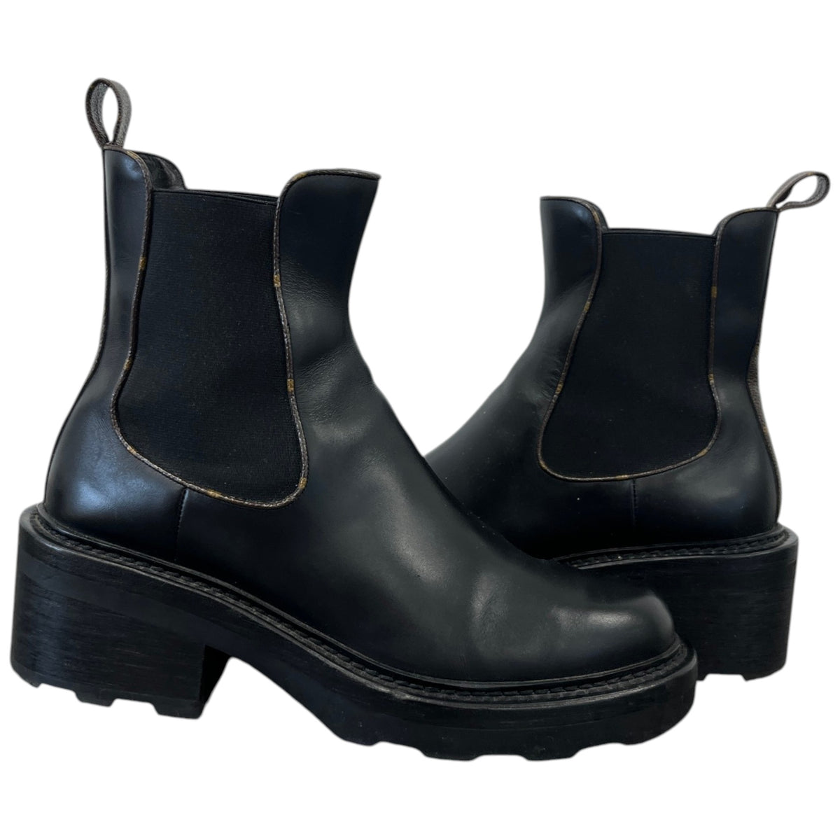 Women's LV Beaubourg Chelsea Boots Brown Size UK 6 / EU 39 - Photo 3