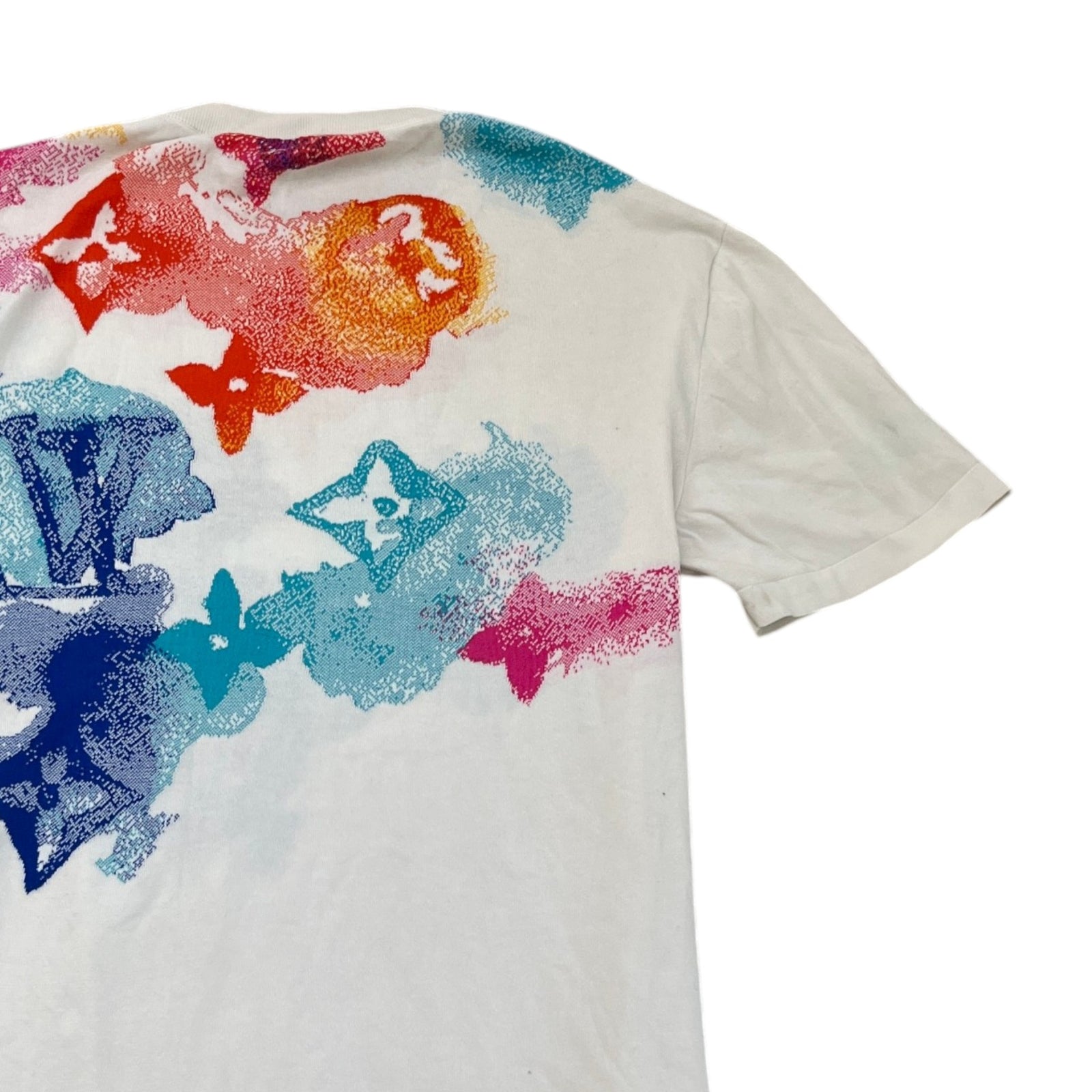 Men's Monogram Watercolor T-Shirt White Size XL - Photo 4