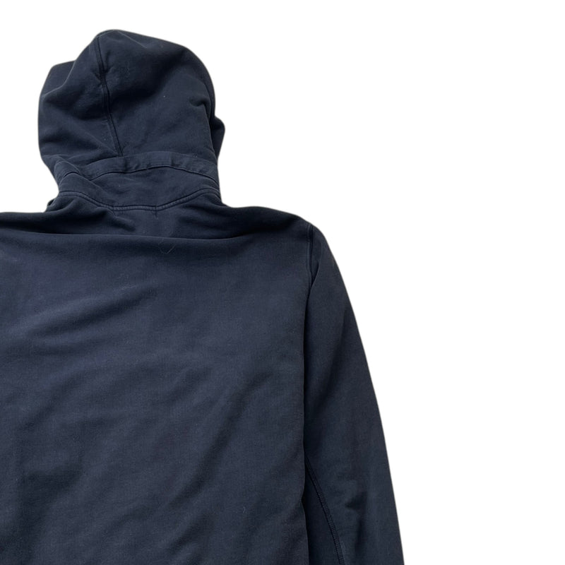Men's Applique Logo Zip Hoodie Navy Size XL