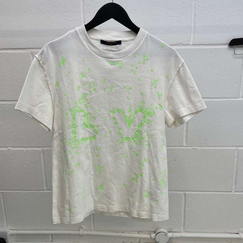 Louis Vuitton Men's Spread LV Embroidery T-Shirt White Size XS