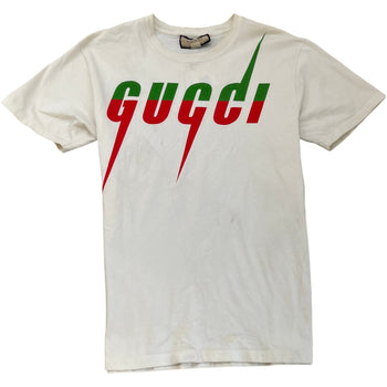 Men's Blade Print T-Shirt Cream Size S