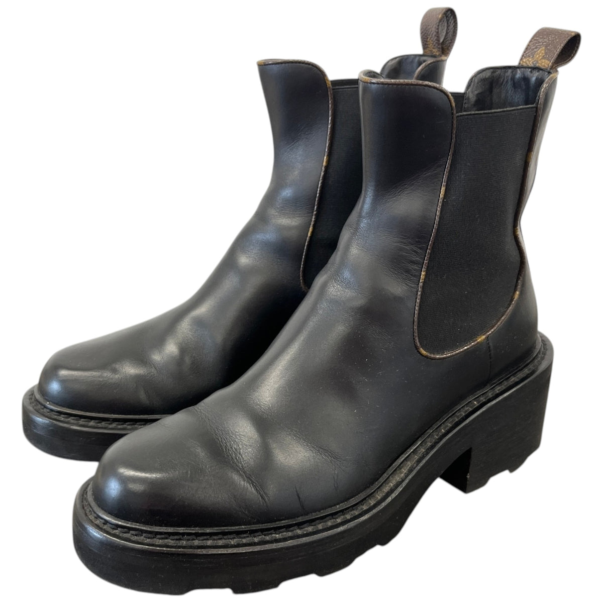 Women's LV Beaubourg Chelsea Boots Brown Size UK 6 / EU 39 - Photo 9