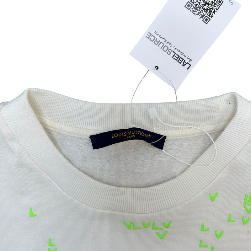 Louis Vuitton Men's Spread LV Embroidery T-Shirt White Size XS