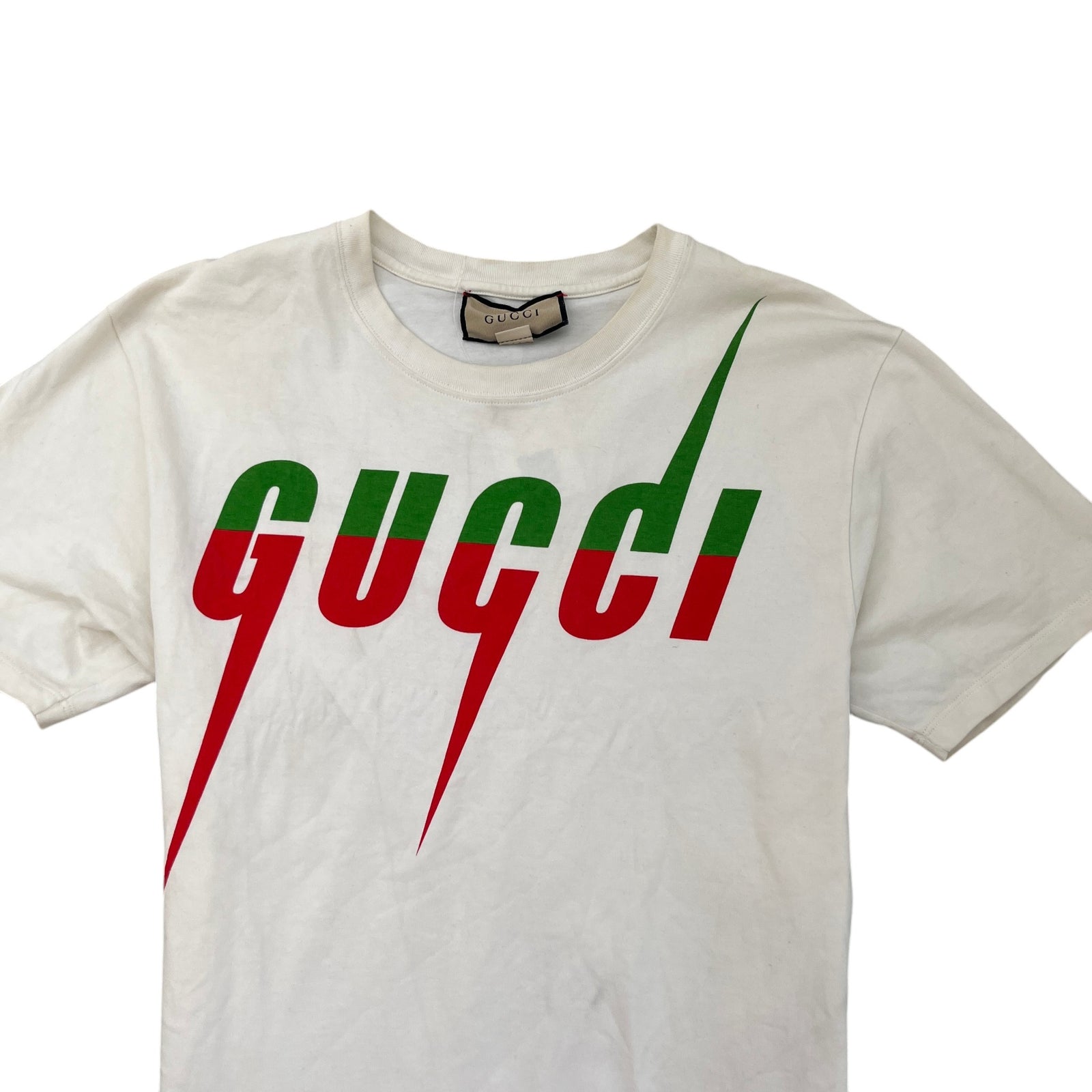 Men's Blade Print T-Shirt Cream Size S - Photo 5