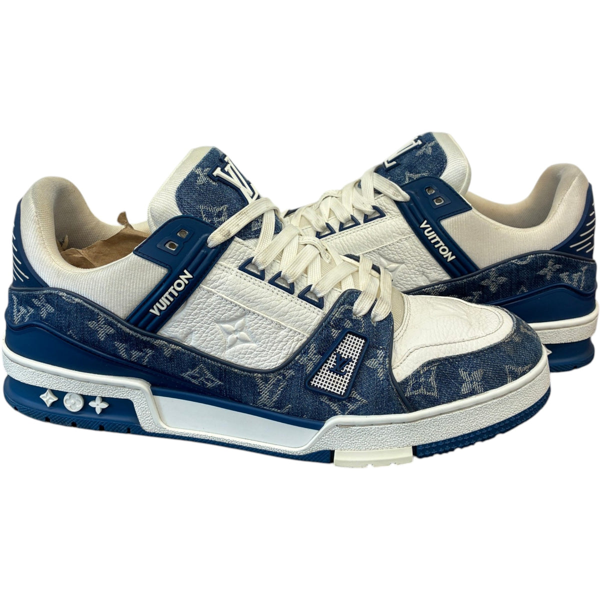 Men's LV Low Trainers Blue Size UK 10 / EU 44 - Photo 2
