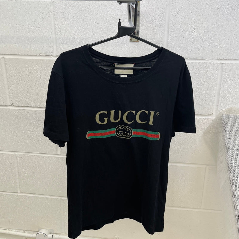 Women's Logo Print T-Shirt Black Size M