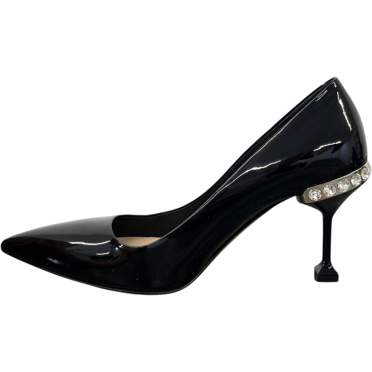 Women's Crystal Embellished Heels Black Size UK 6 / EU 39 - Photo 2