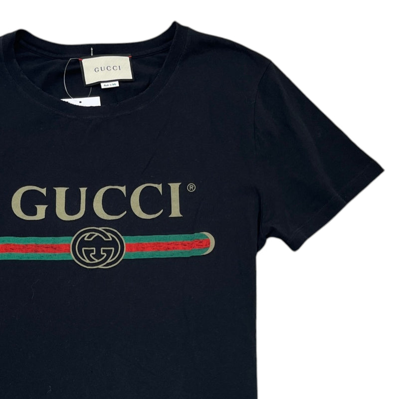 Women's Logo Print T-Shirt Black Size M