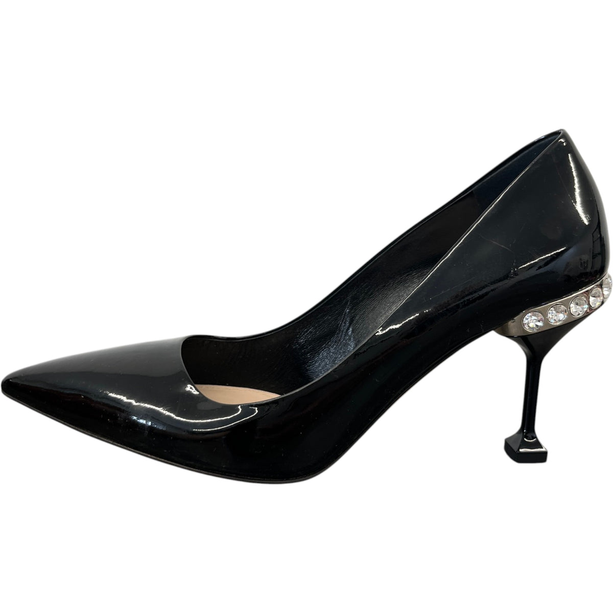 Women's Crystal Embellished Heels Black Size UK 6 / EU 39 - Photo 5