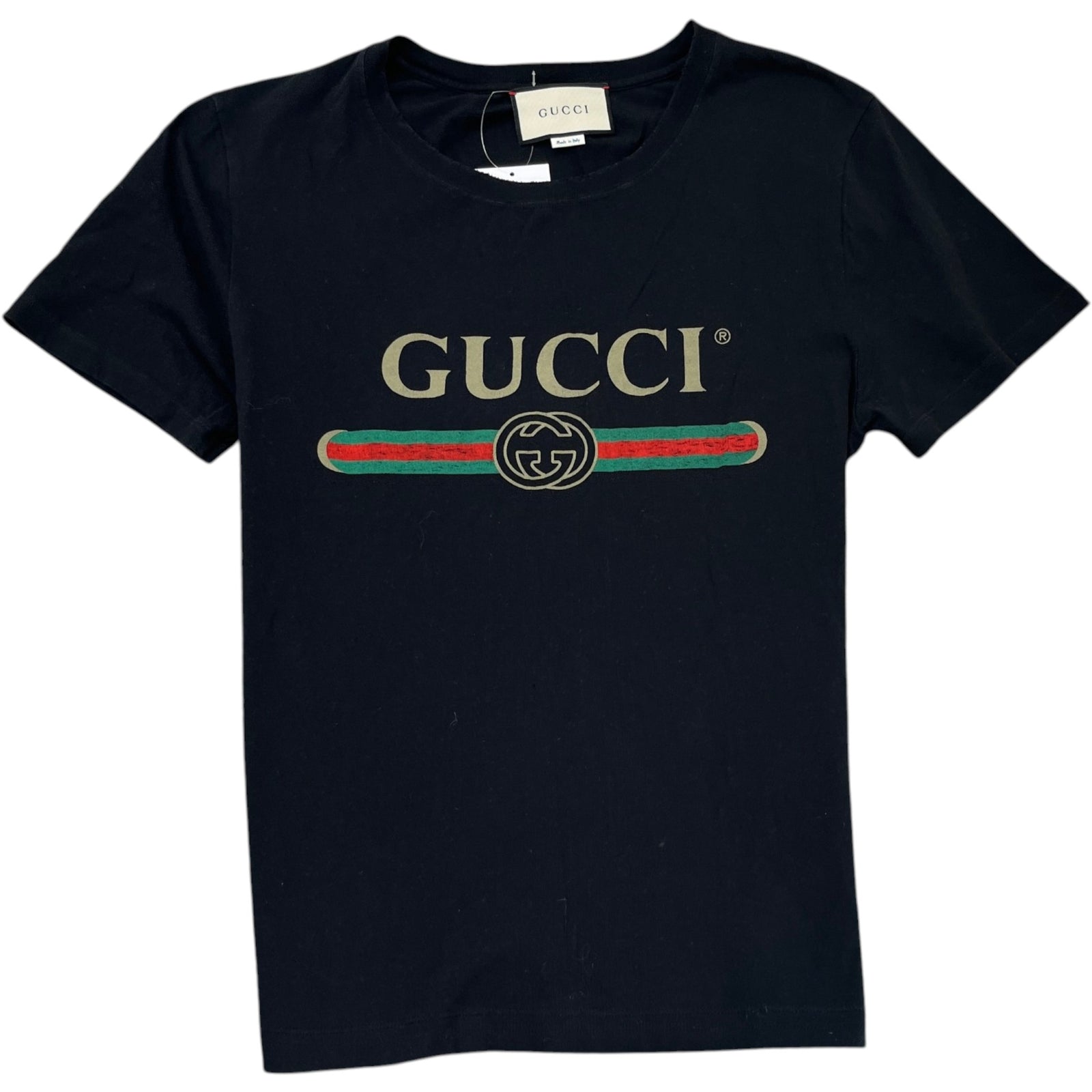 Women's Logo Print T-Shirt Black Size M - Photo 1