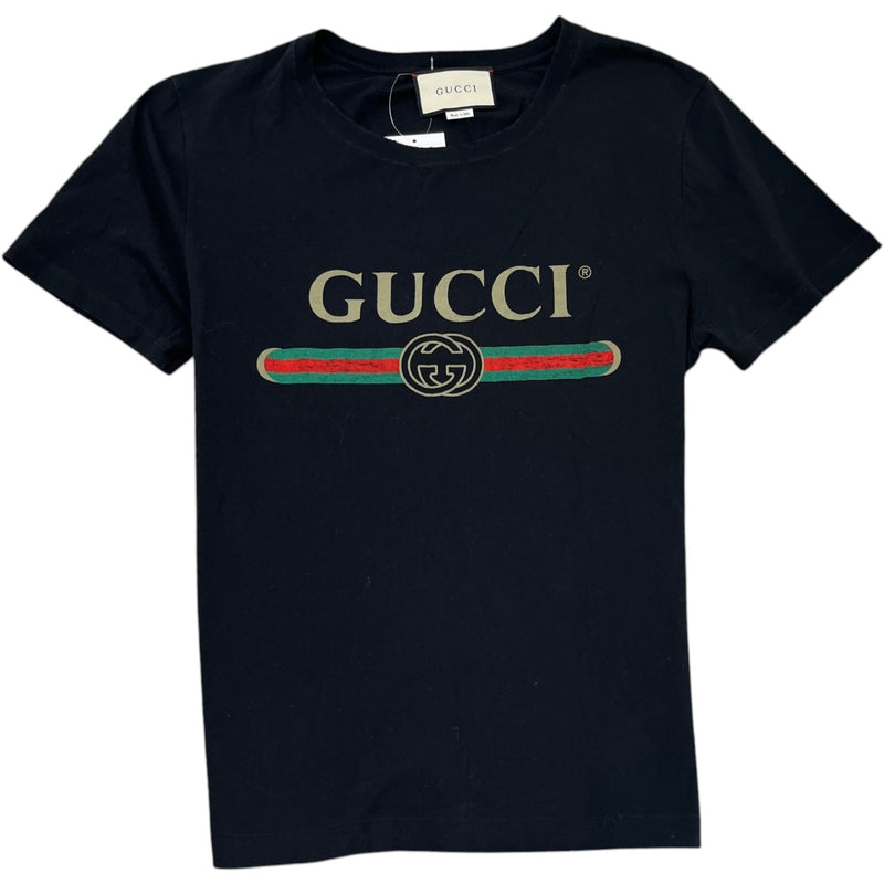 Women's Logo Print T-Shirt Black Size M