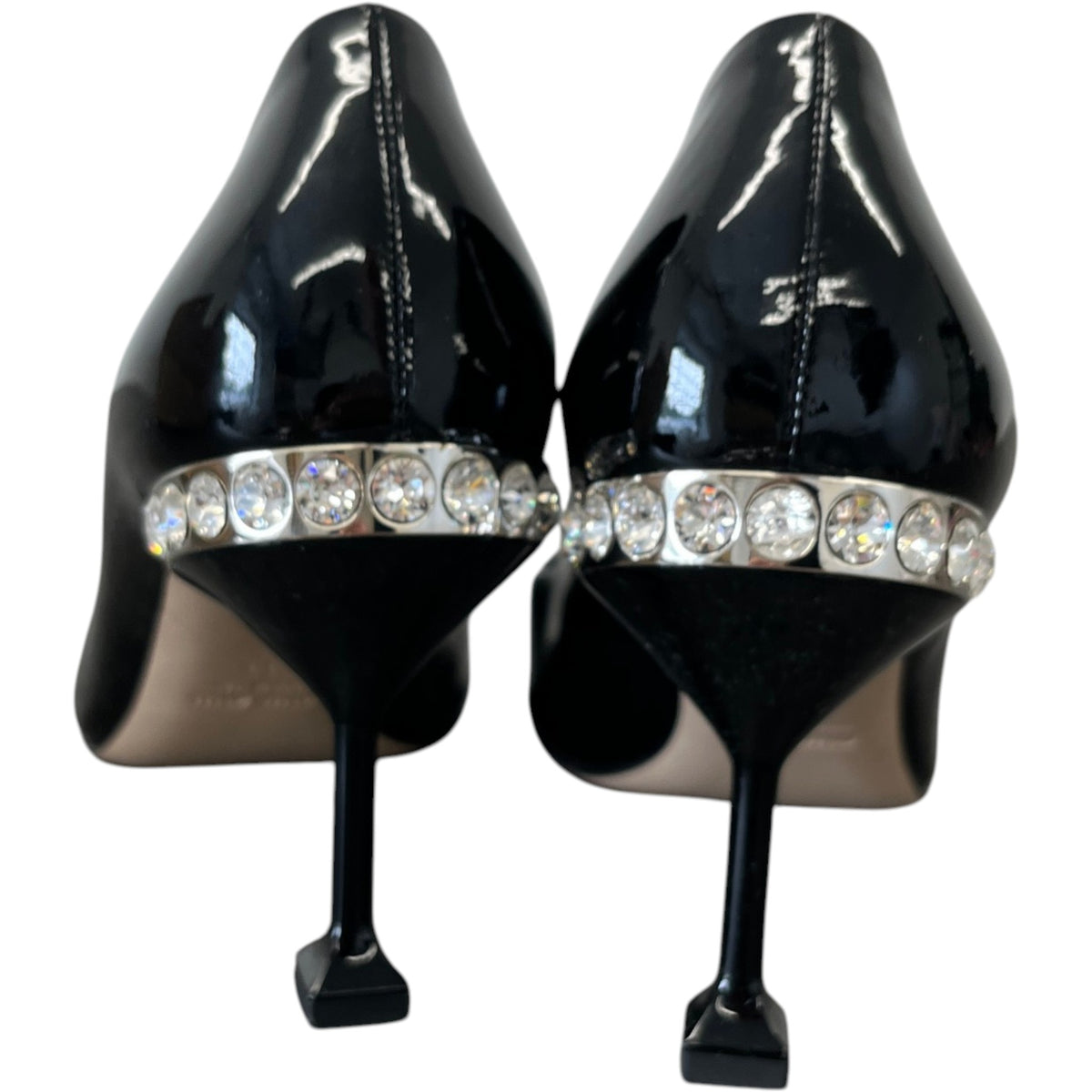 Women's Crystal Embellished Heels Black Size UK 6 / EU 39 - Photo 7