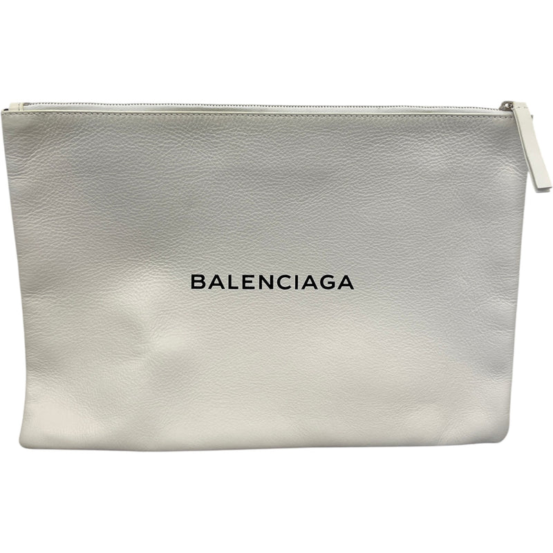 Women's Everyday Logo Print Pouch White