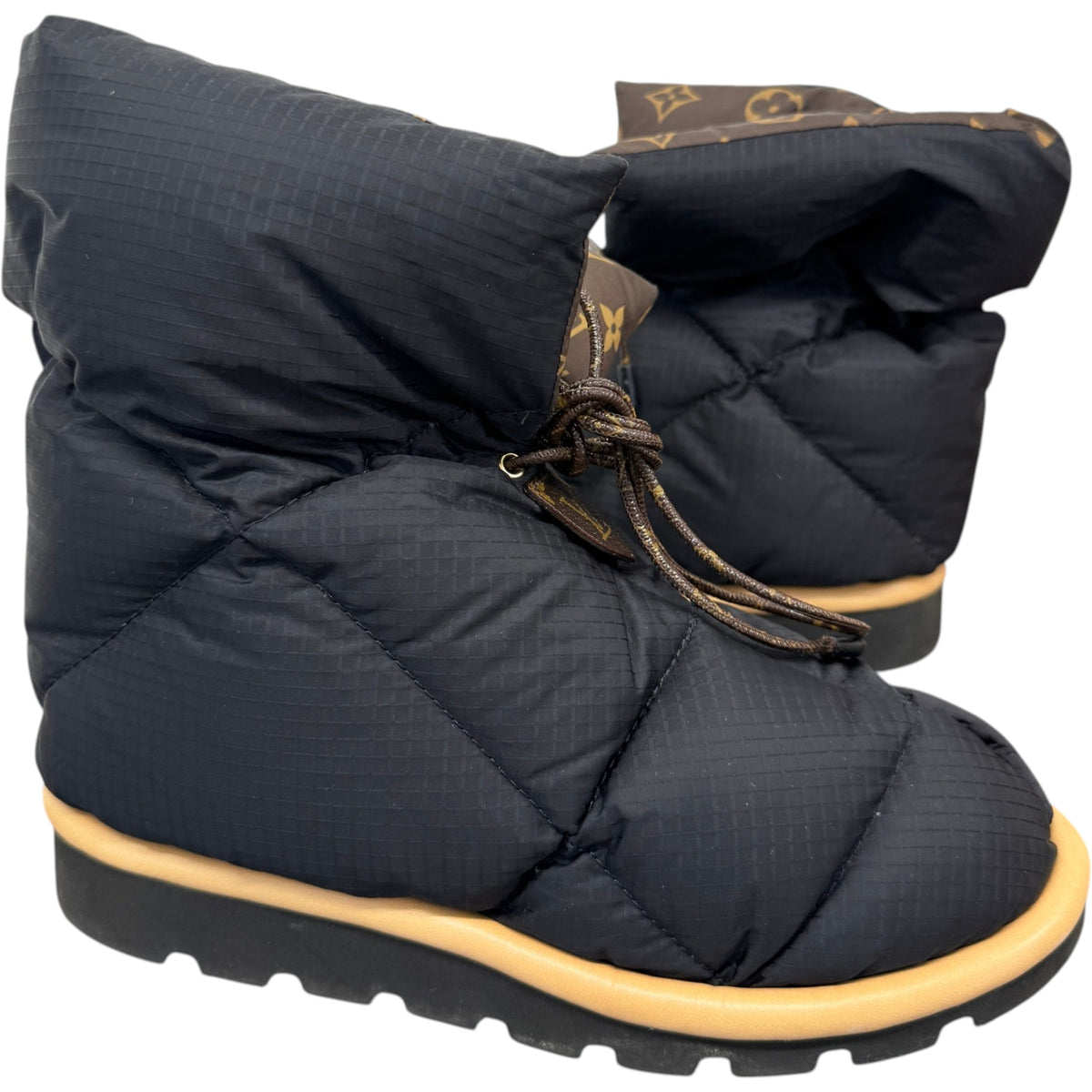 Women's Monogram Pillow Ankle Boots Black Size UK 4 / EU 37 - Photo 3