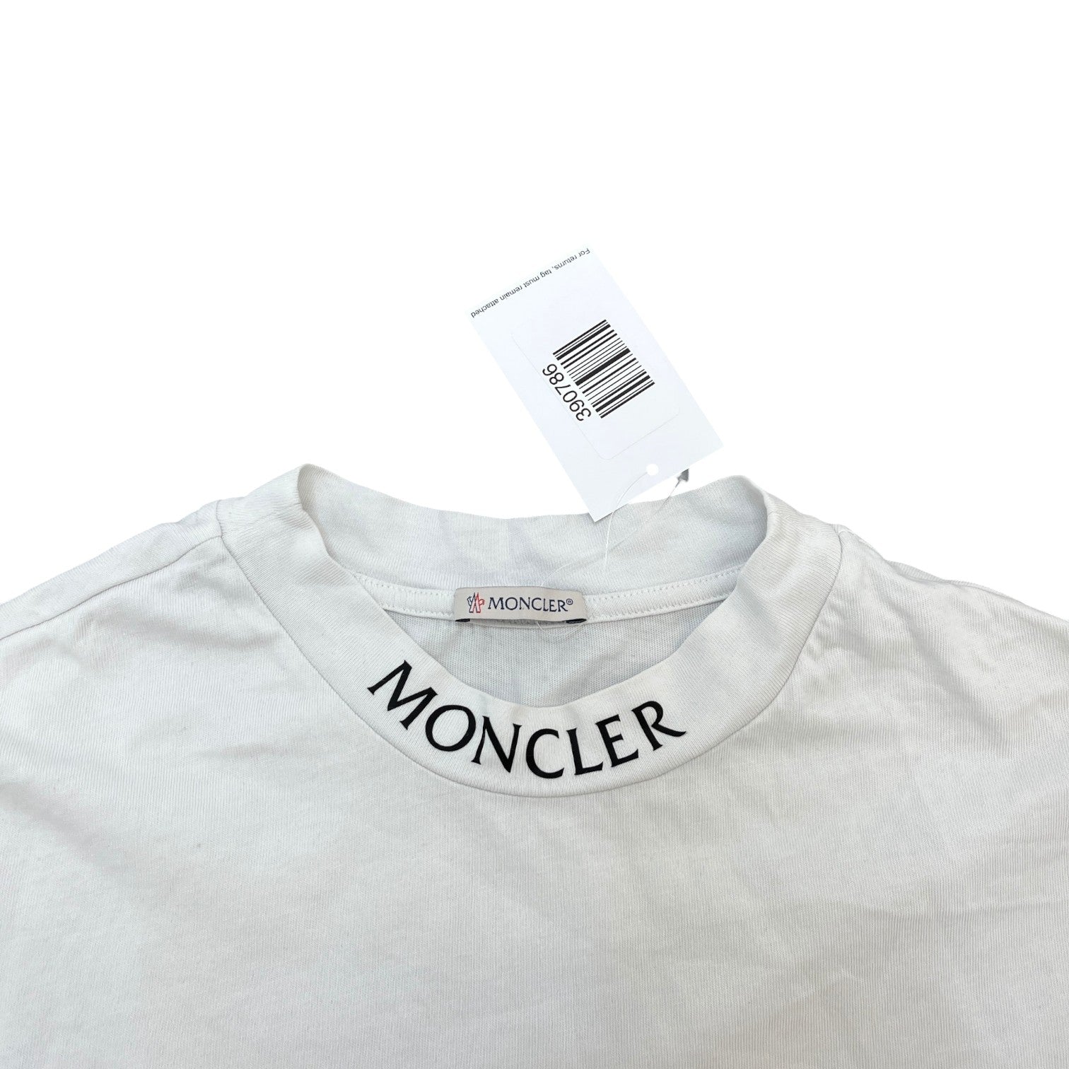 Men's Neck Logo T-Shirt White Size S - Photo 6