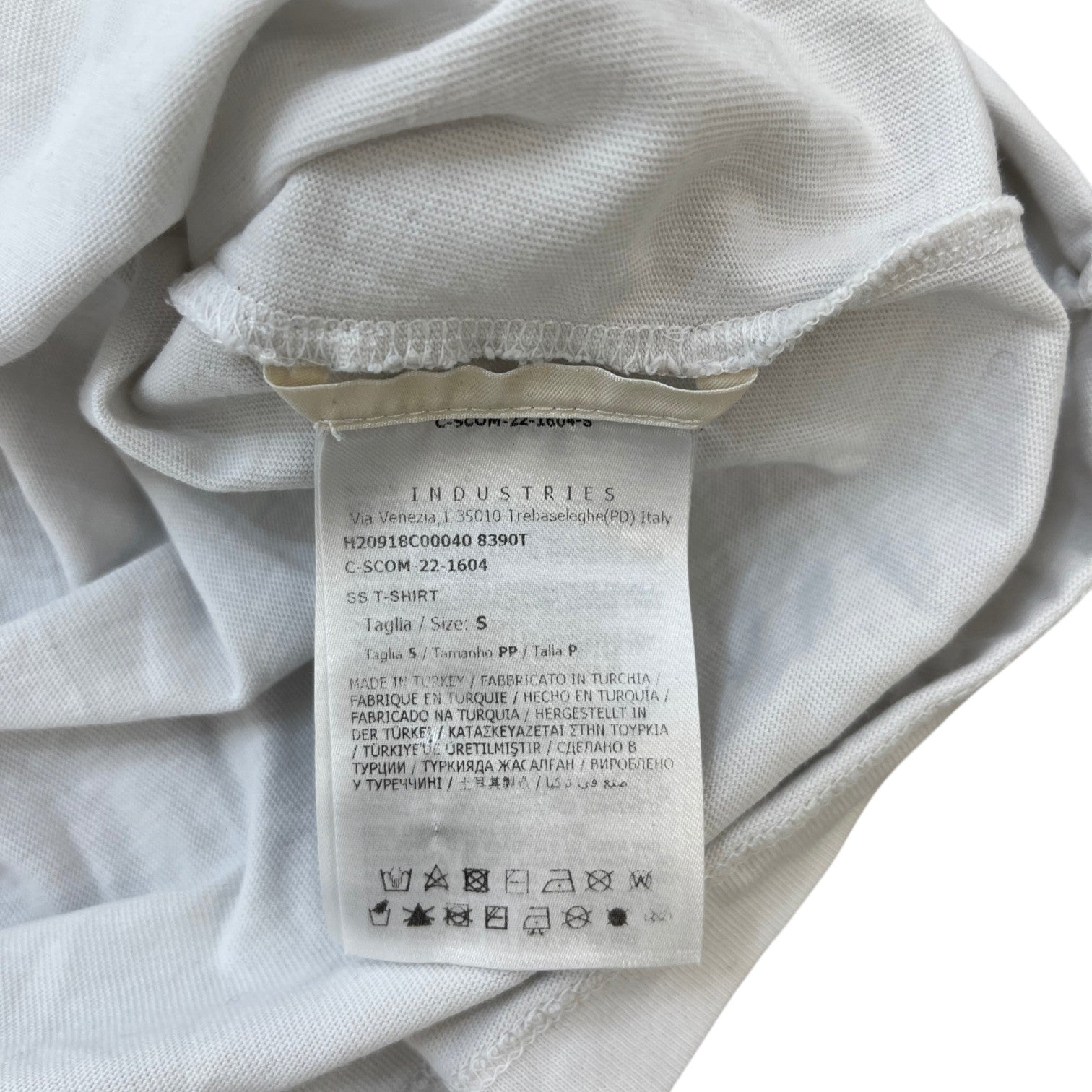 Men's Neck Logo T-Shirt White Size S - Photo 7