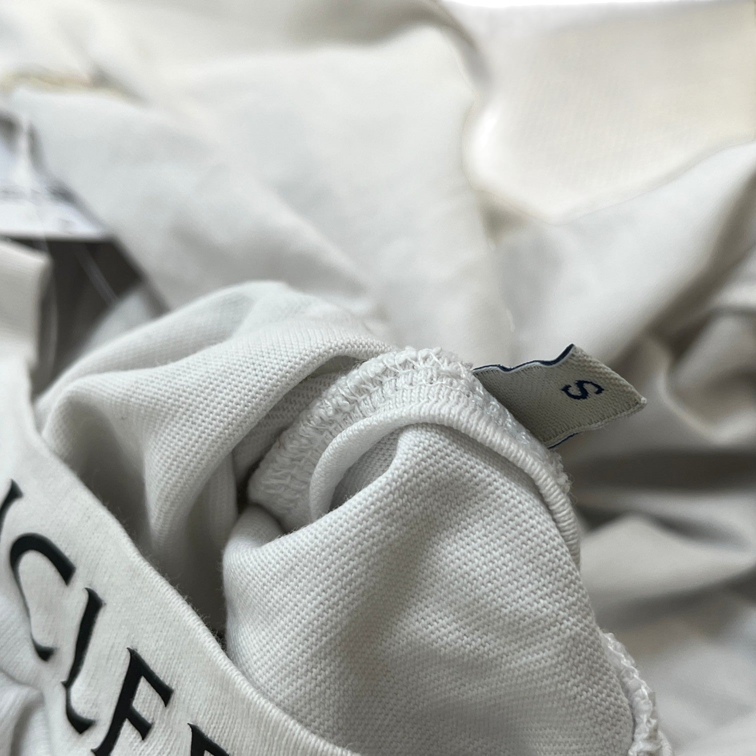 Men's Neck Logo T-Shirt White Size S - Photo 8