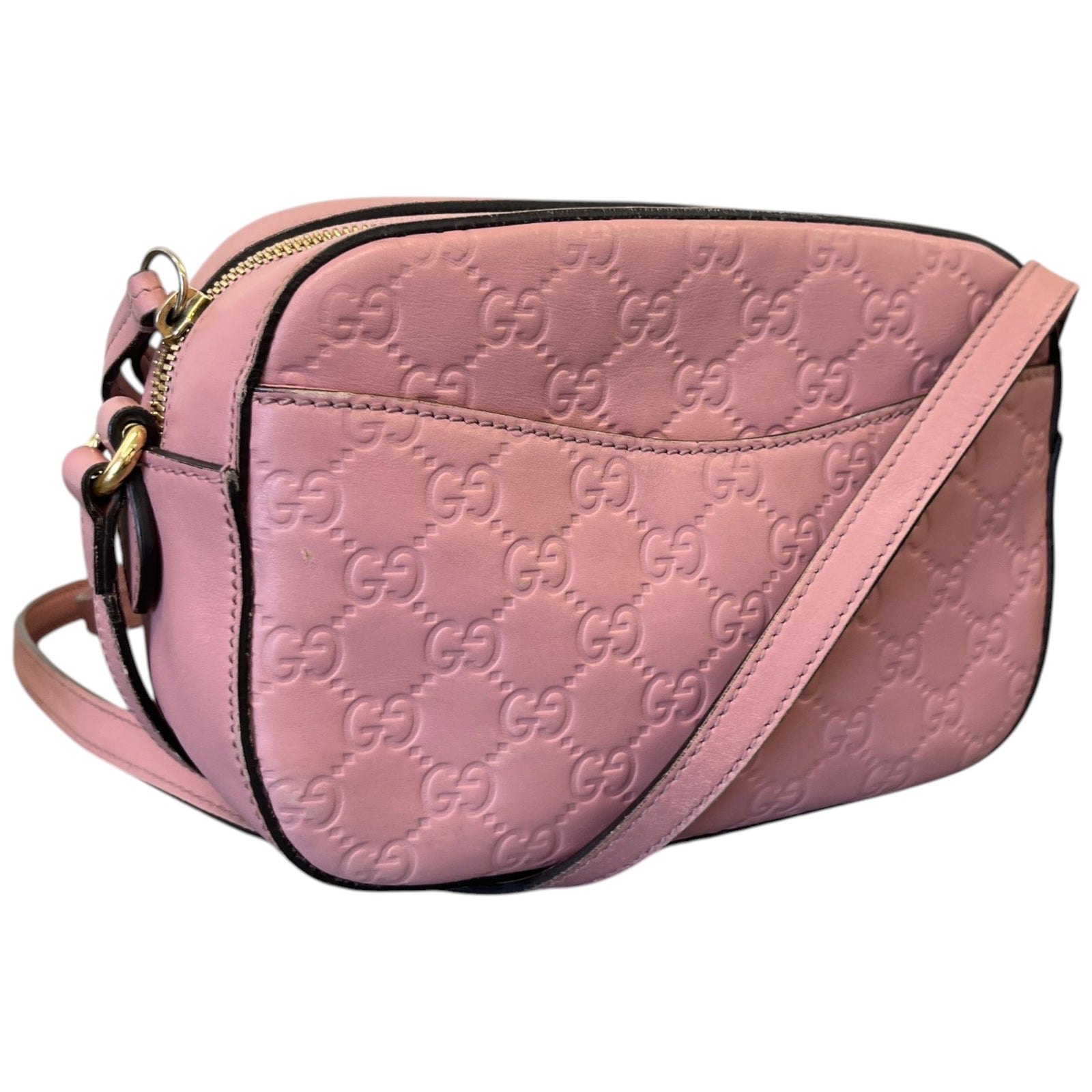 Women's Guccissima Camera Bag Pink - Photo 4