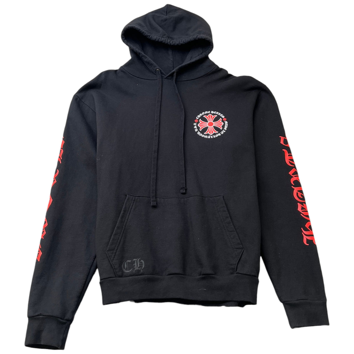 Men's Maltese Cross Graphic Print Hoodie Black Size L - Photo 1