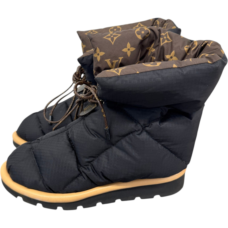 Women's Monogram Pillow Ankle Boots Black Size UK 4 / EU 37