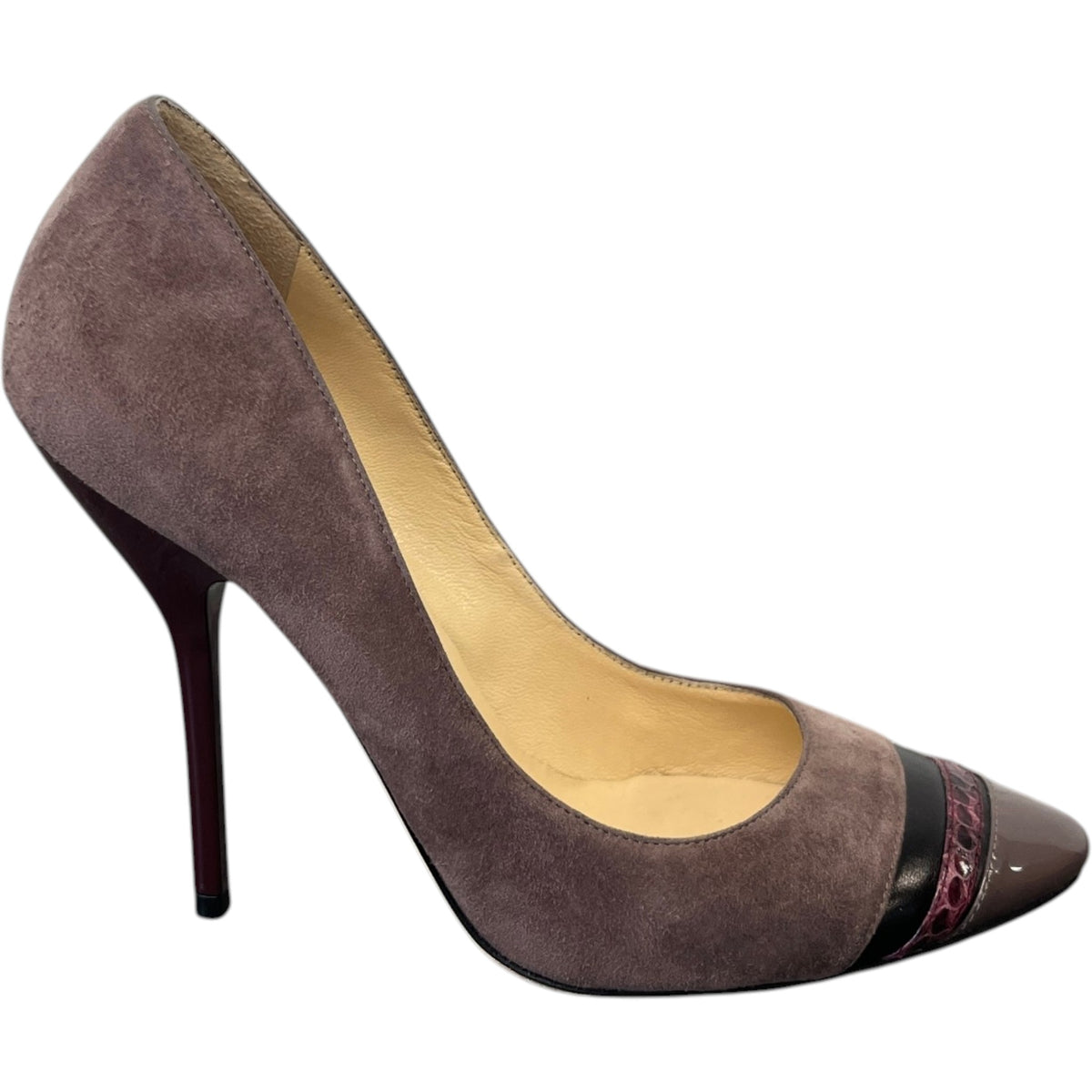 Women's Suede Pointed Toe Heels Purple Size UK 3 / EU 36 - Photo 1