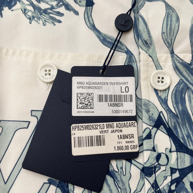Men's Monogram Aquagarden OverShirt White Size L