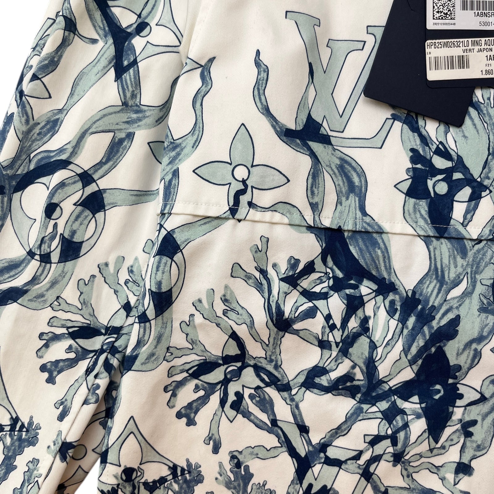 Men's Monogram Aquagarden OverShirt White Size L - Photo 5