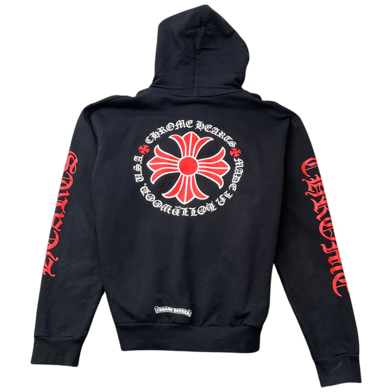Men's Maltese Cross Graphic Print Hoodie Black Size L
