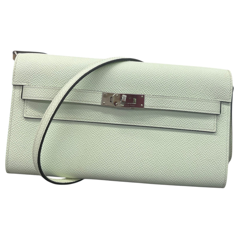 Women's Kelly To Go Epsom Vert Fizz PHW Clutch Green