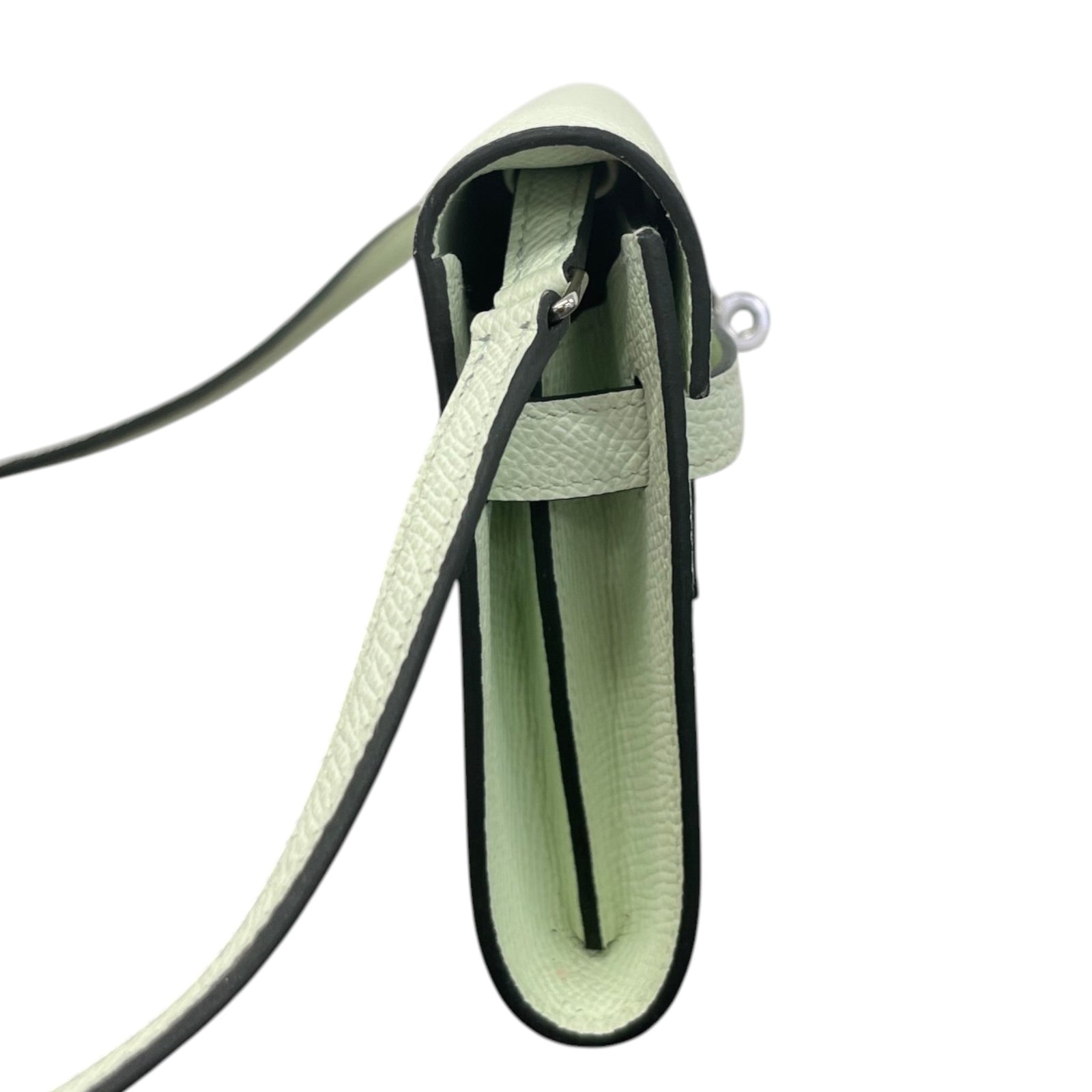 Women's Kelly To Go Epsom Vert Fizz PHW Clutch Green - Photo 6