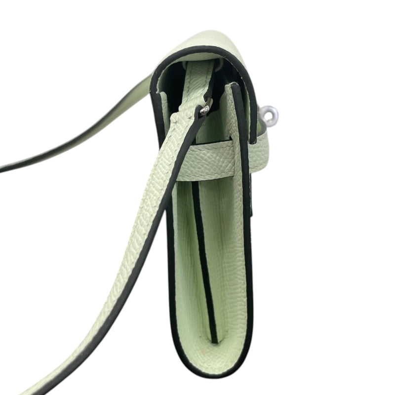 Women's Kelly To Go Epsom Vert Fizz PHW Clutch Green