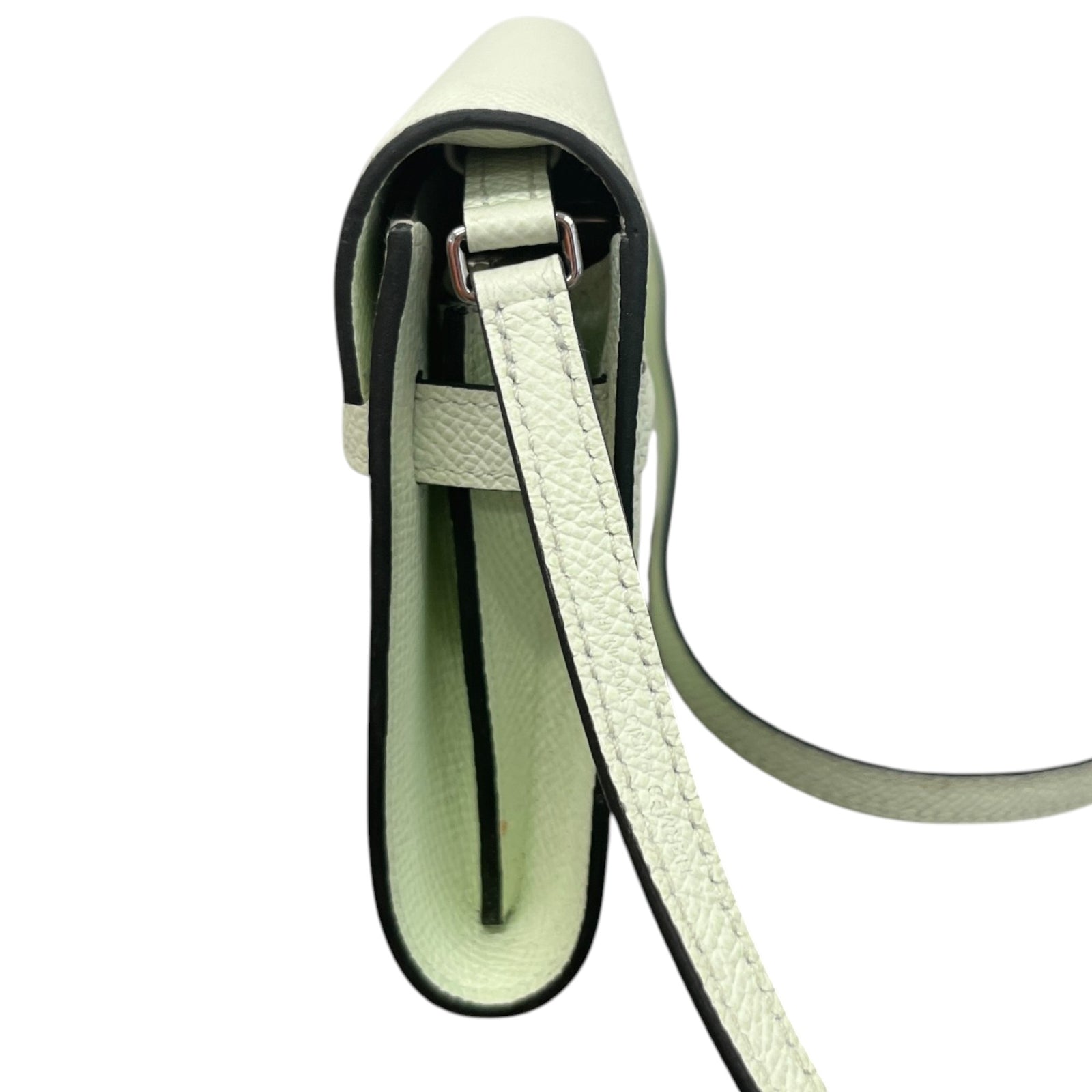 Women's Kelly To Go Epsom Vert Fizz PHW Clutch Green - Photo 7